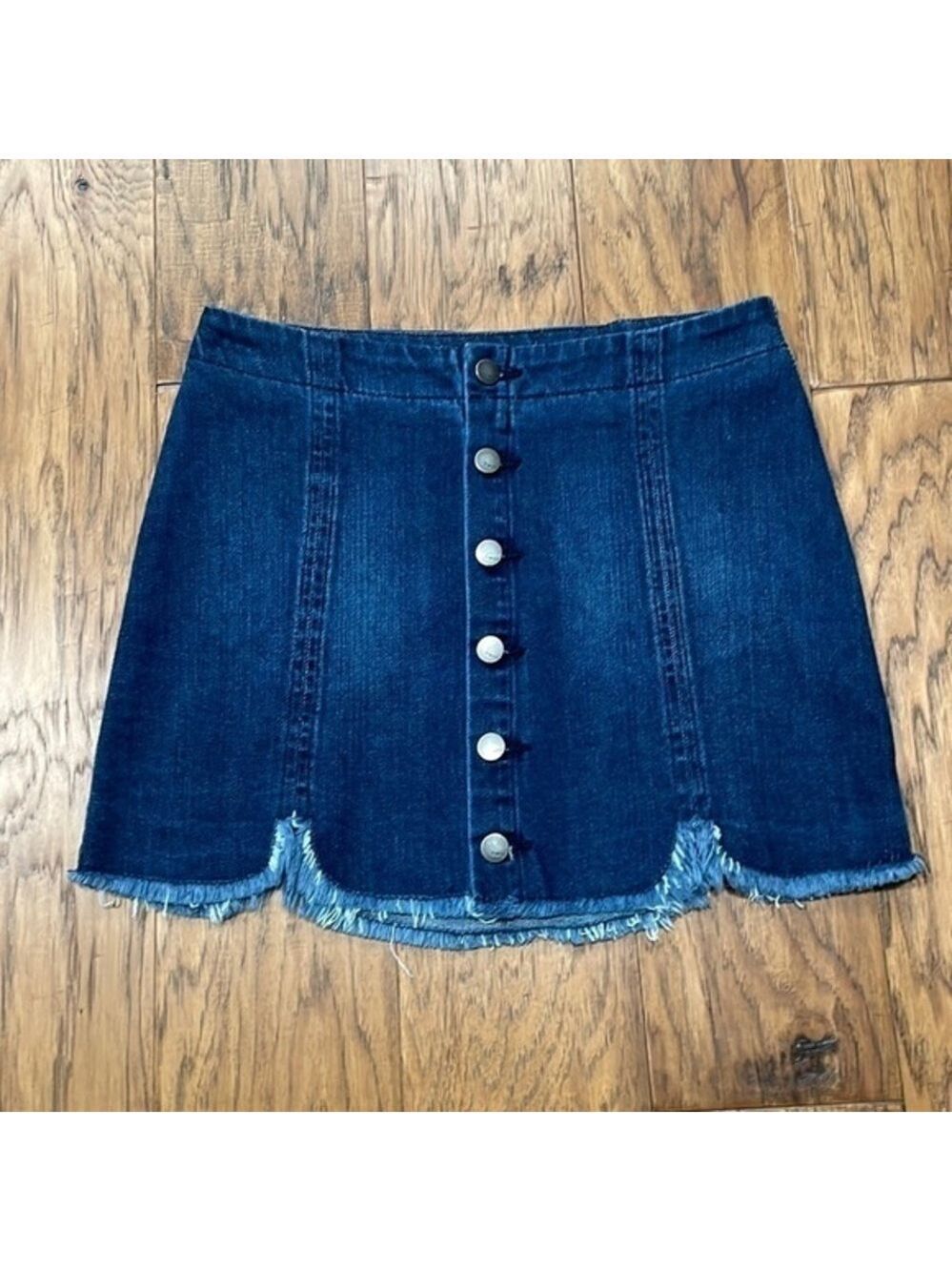 Tractr Girls Denim Skirt Frayed hem size M